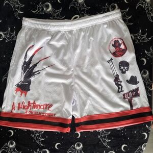 A Nightmare on Elm Street White and Red Men's Shorts